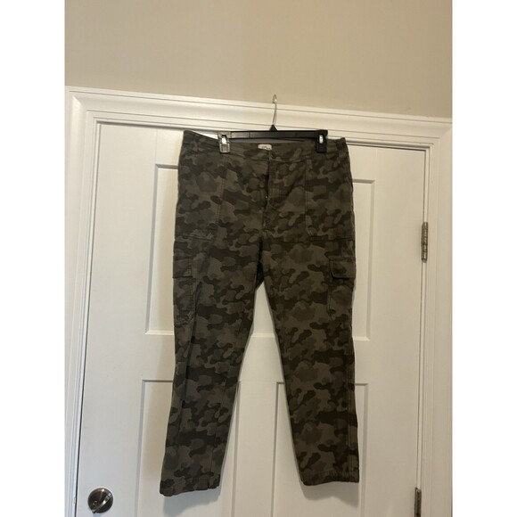 J Crew Camo Cargo Utility Military Pants Women’s Size 32 Mid Rise Camouflage - Picture 1 of 6